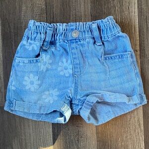 Girls Denim Shorts w/ Flower Design 18m